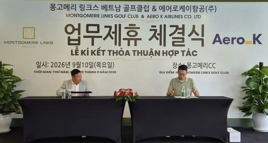 에어로케이항공, 베트남 몽고메리 링크스 골프클럽 MOU 체결