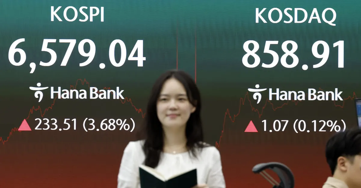 코스피, 외국인 매수로 6570선 회복