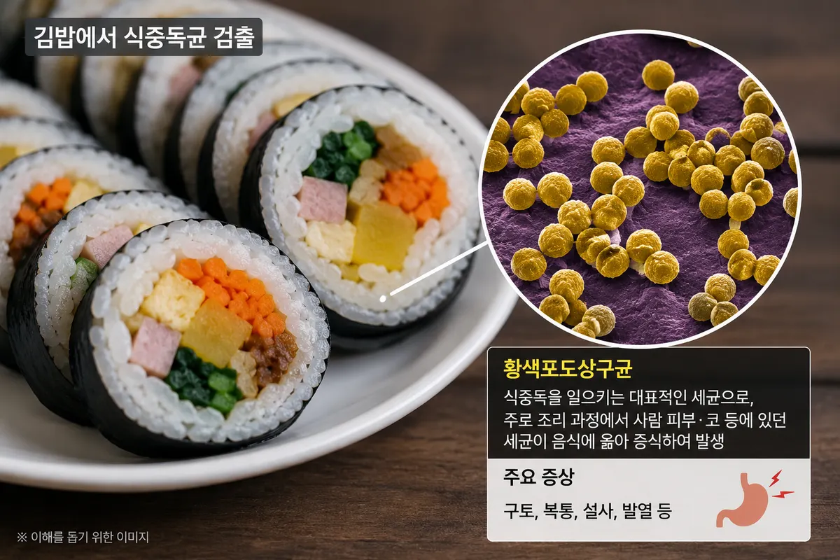 김밥 식중독균 점검 결과 발표
