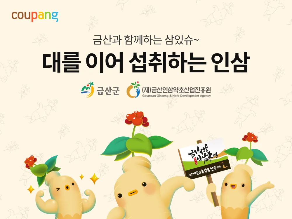 쿠팡, 금산인삼 우수 상품 기획전 진행