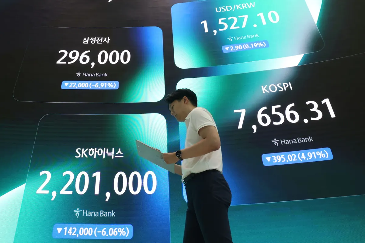 삼전닉스 급락 여파로 코스피 하락