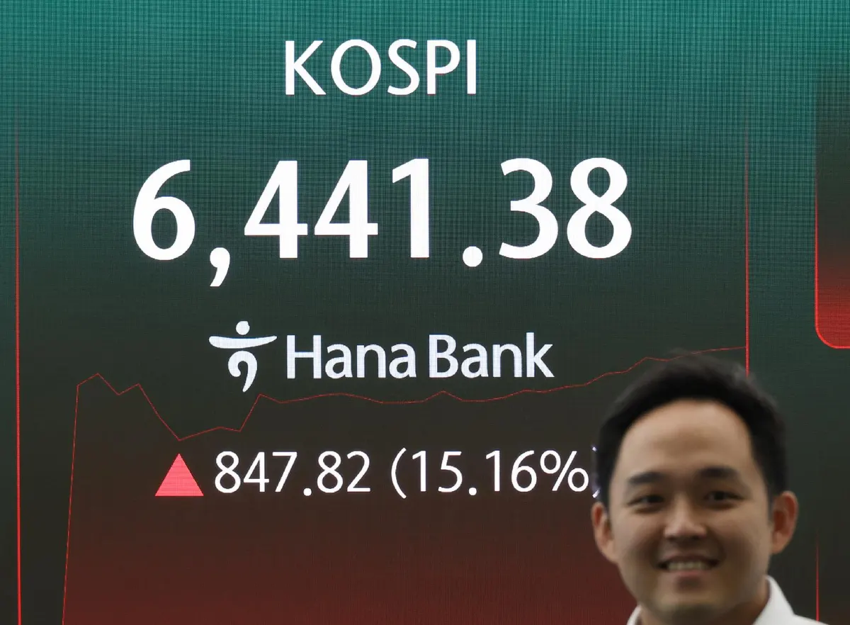코스피, 하루 만에 역대 최대 반등 기록