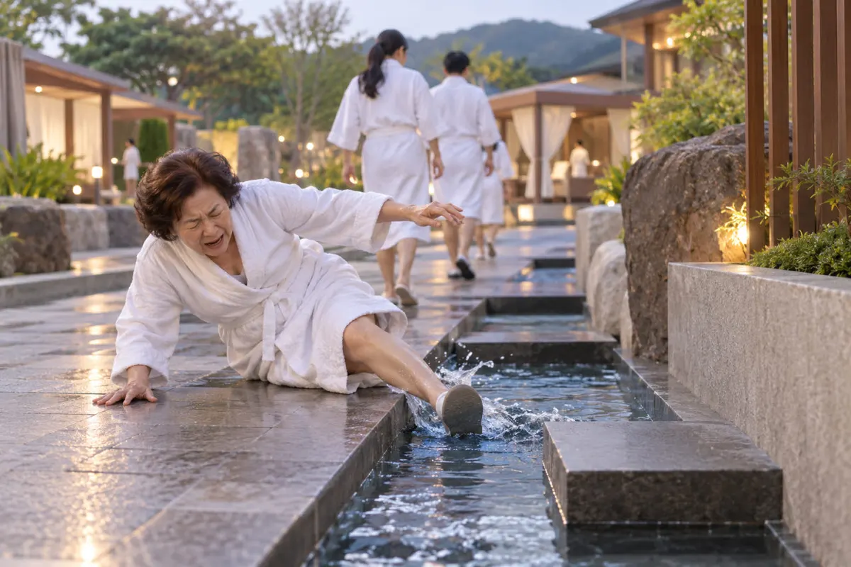 경주 리조트 야외 스파에서 60대 여성 중상