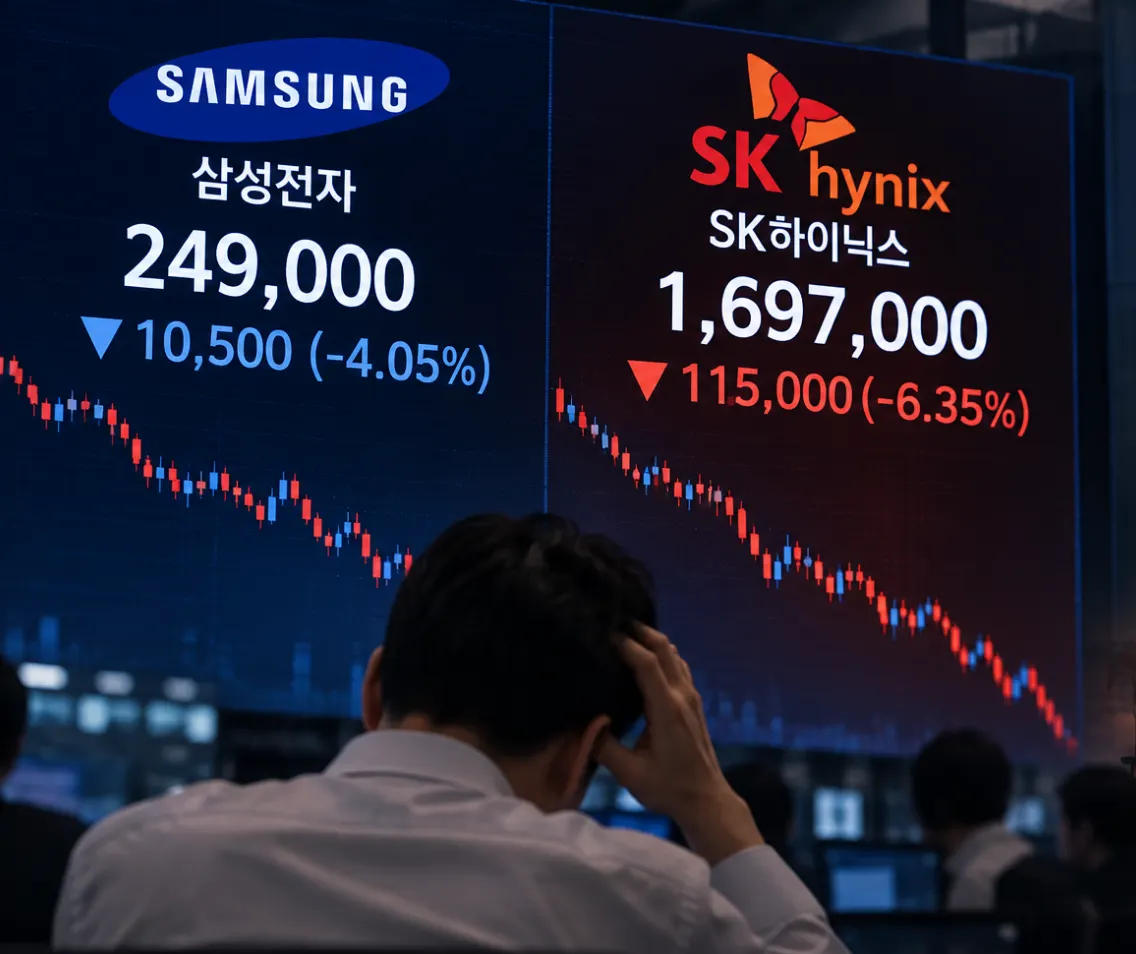 AI 속도 조절론과 중동 불안으로 삼성전자 주가 하락