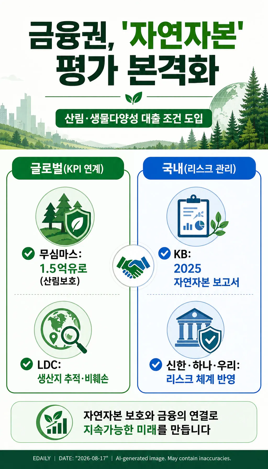 금융권, 숲 훼손 시 대출 조건 변경